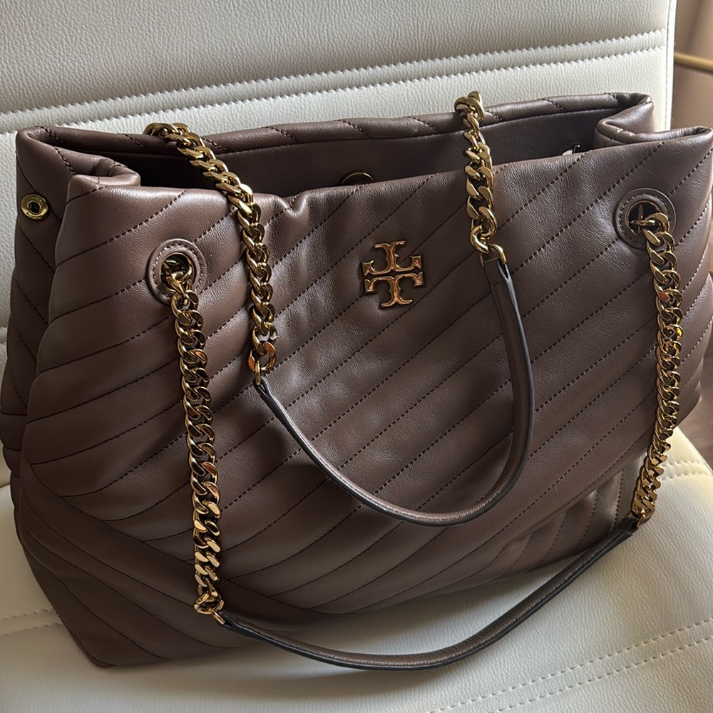Tory Burch Quilted Tan Shoulder Bag